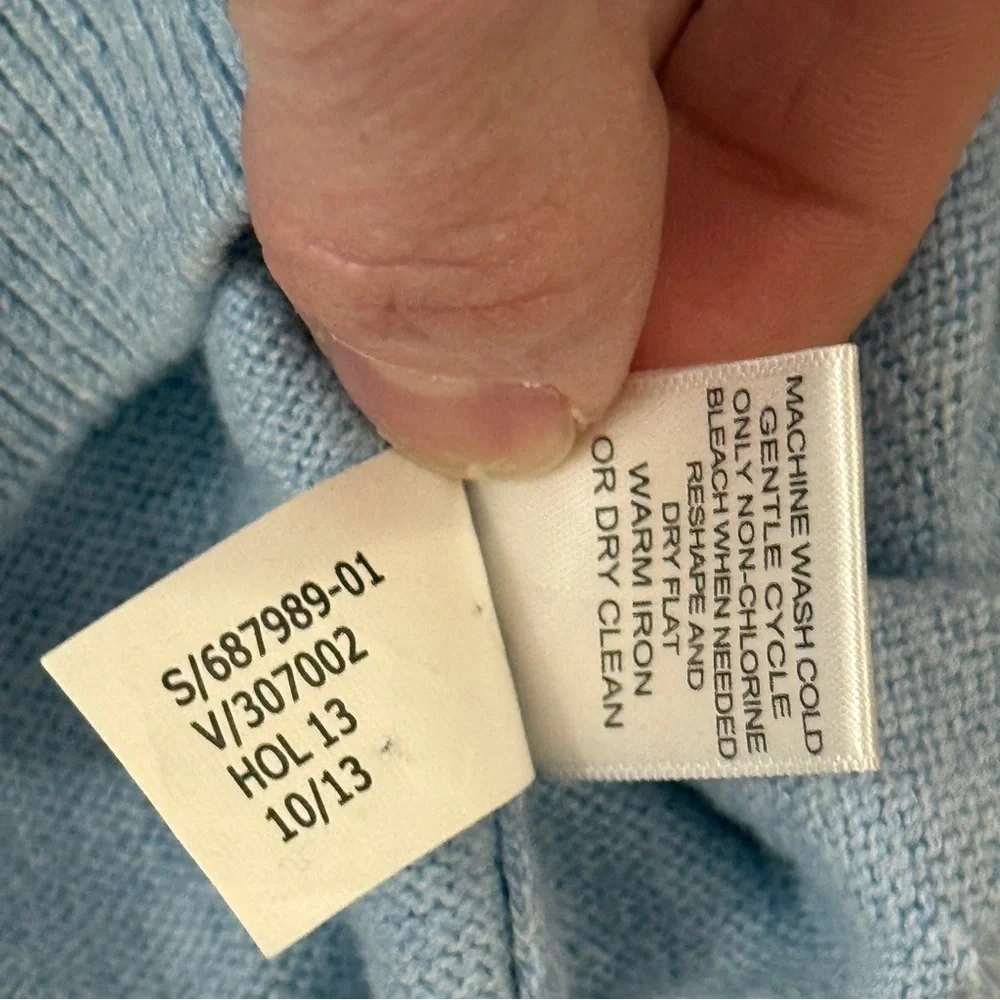 Banana Republic Sky Blue Cotton Cashmere Sweater Large